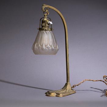 VÄGGLAMPA, jugend, mässing.