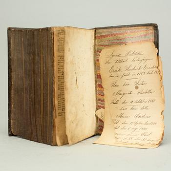 BIBLIA, tyckt hos Lorentz Ludwig Grefing, Stockholm 1746.
