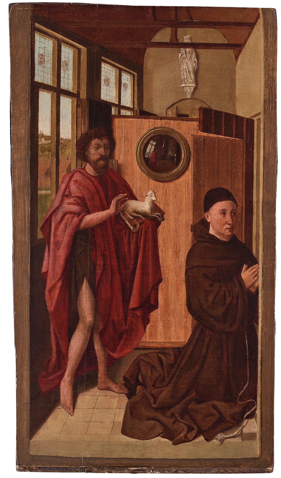 Robert Campin Efter, Heinrich von Werl och Johannes Döparen.