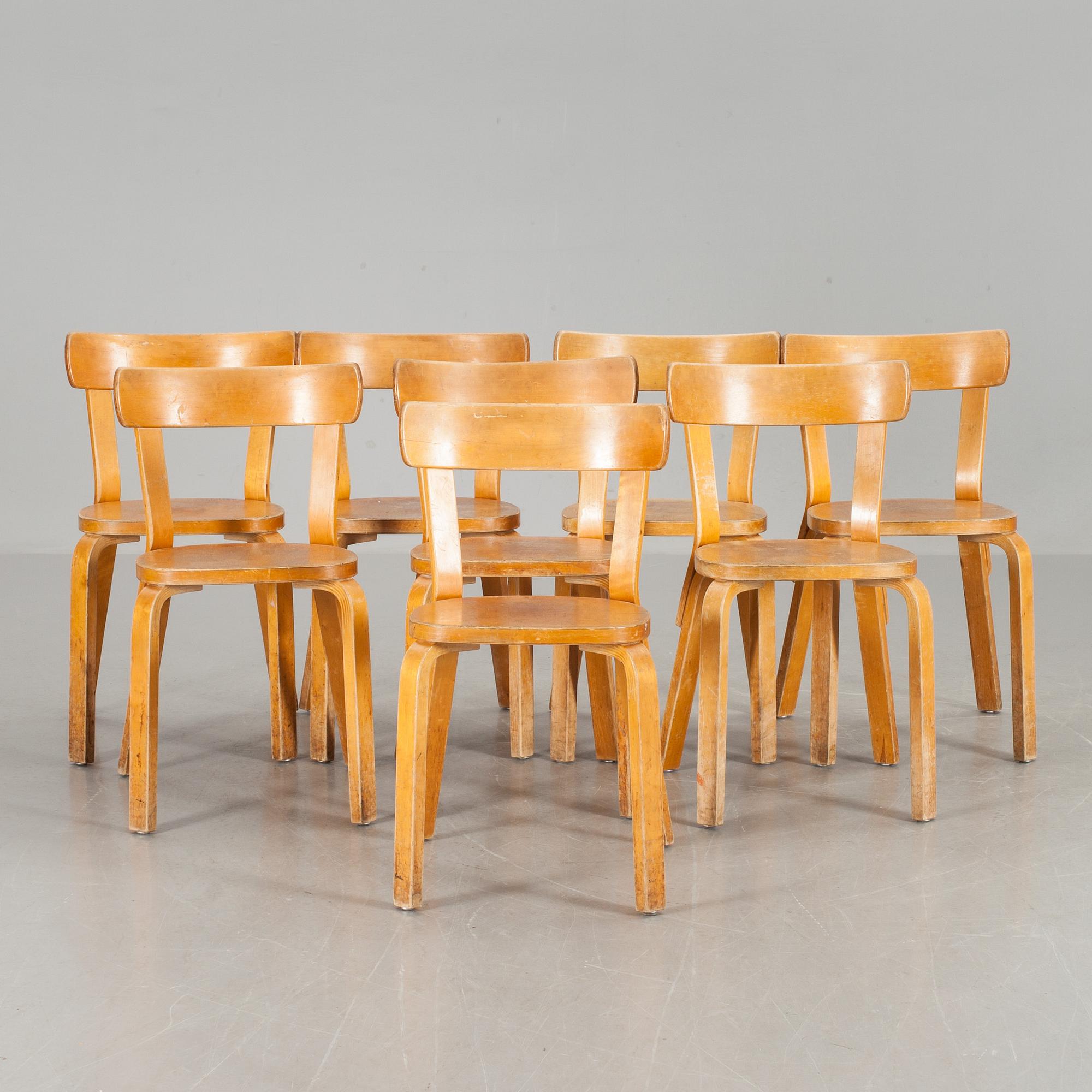 STOLAR, 8 st, modell 69, Alvar Aalto.
