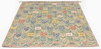 Märta Måås-Fjetterström, a drape, "Rågen", flat weave, c 208 x 138 cm, signed AB MMF.