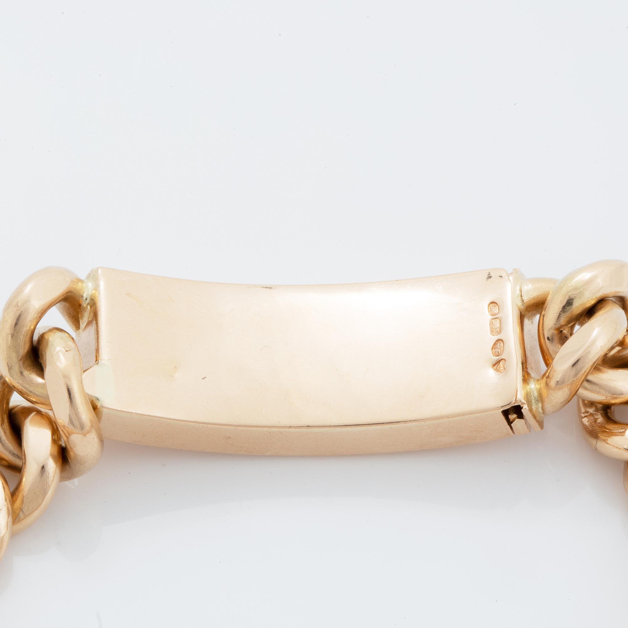 A 14K gold bracelet.
