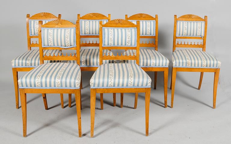 STOLAR, 6 st, empire, 1800-talets första hälft.
