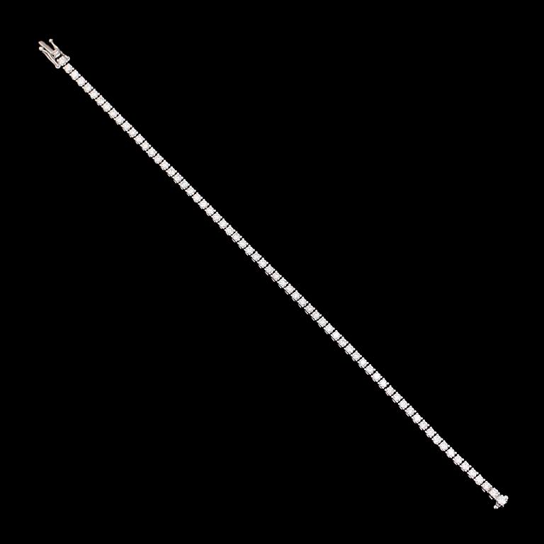 ARMBAND, 18K vitguld, 87 briljantslipade diamanter tot ca 3.10 ct.