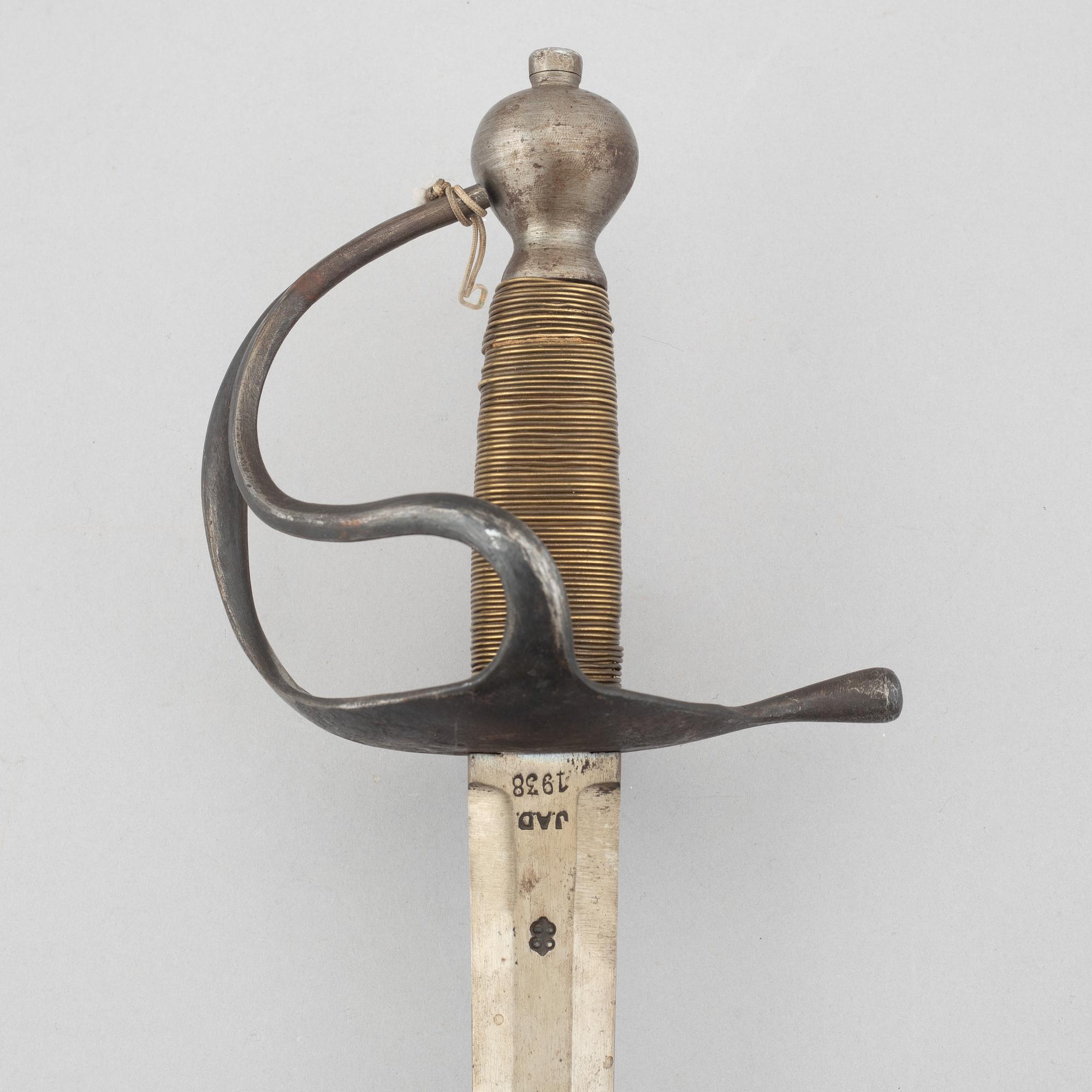 Sword, by John Dahlgren, dated 1938.