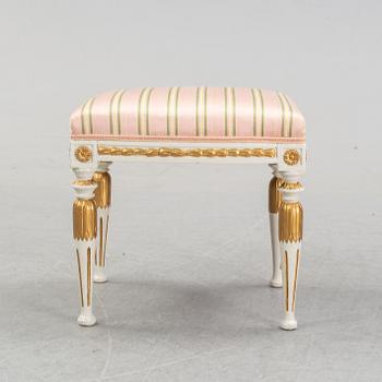 A Gustavian stool, end of the 18th Century.