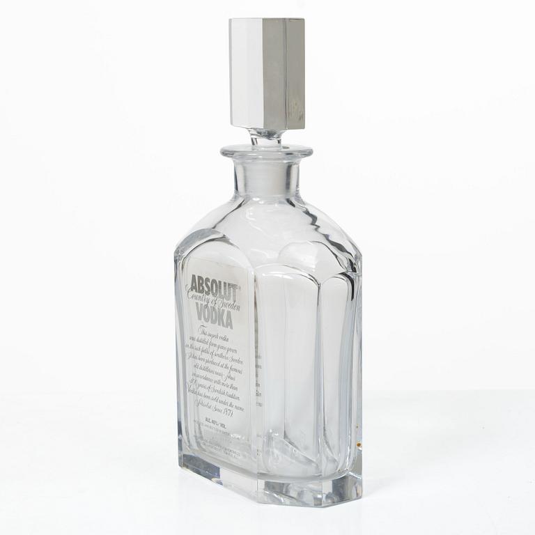 Olle Alberius, A decanter in case, “Absolut Vodka”, Orrefors, 1980s.