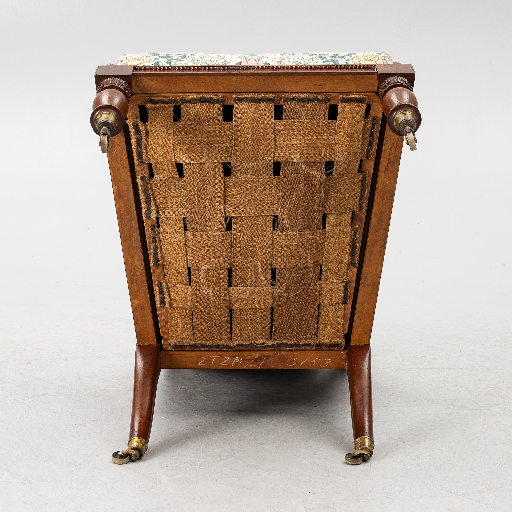 Armchair, Empire, PL Wolff Cabinetmaker Stormgaden No 194, Denmark. First half of the 19th century.