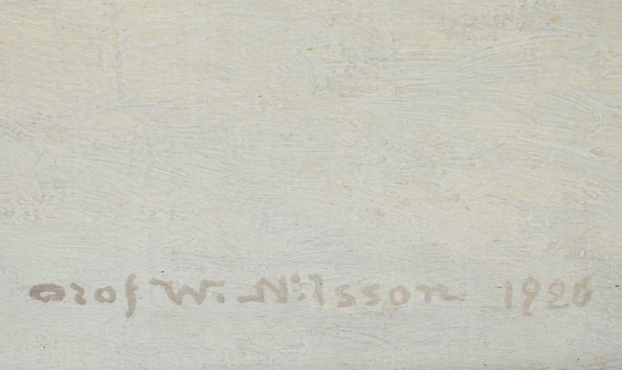 OLOF WALFRID NILSSON, olja på duk, signerad o daterad 1926.