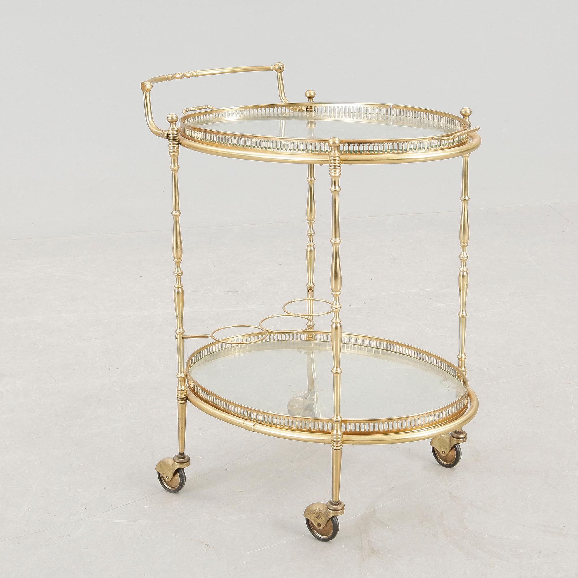 SERVERINGSVAGN, mässing, 1900-talets andra hälft.