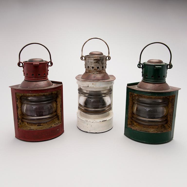 A Set of Three Swedish Lanterns, first half of the 20th century.