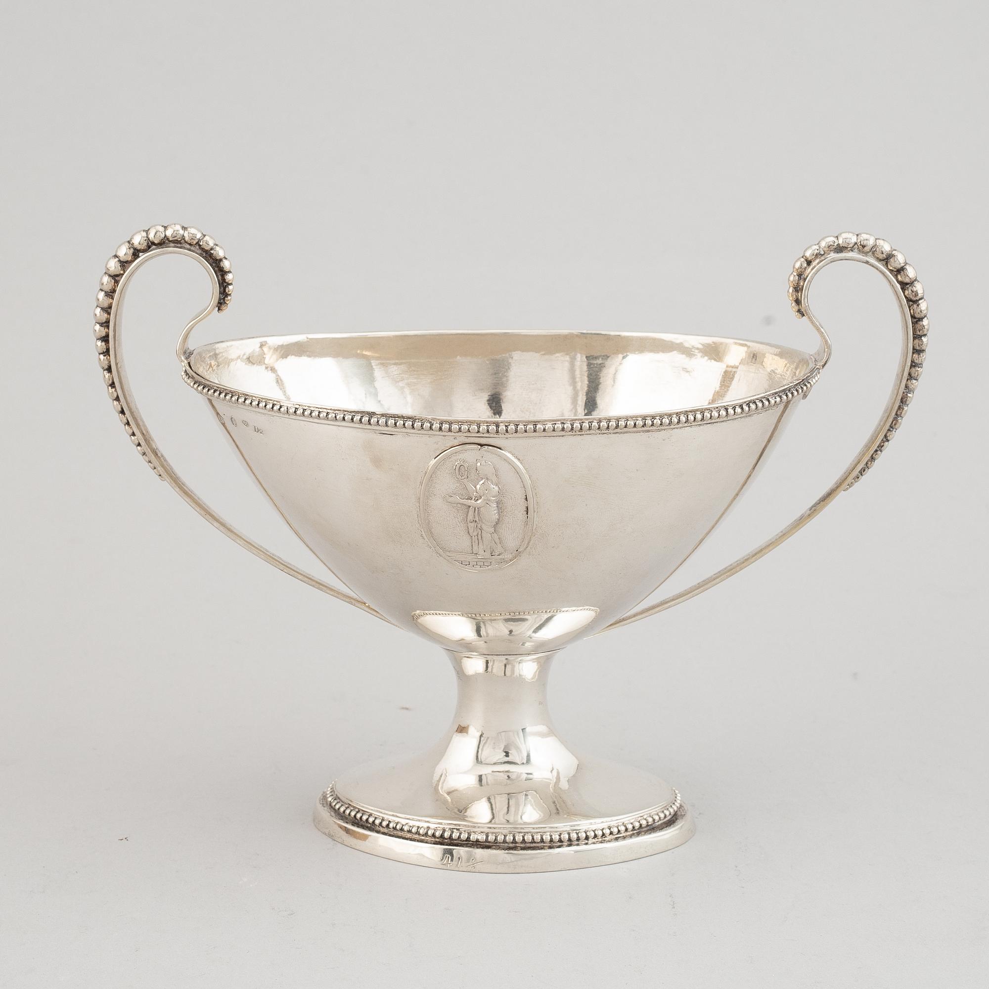 A Swedish Gustavian silver sugar-bowl, mark of Petter Eneroth, Stockholm 1786.
