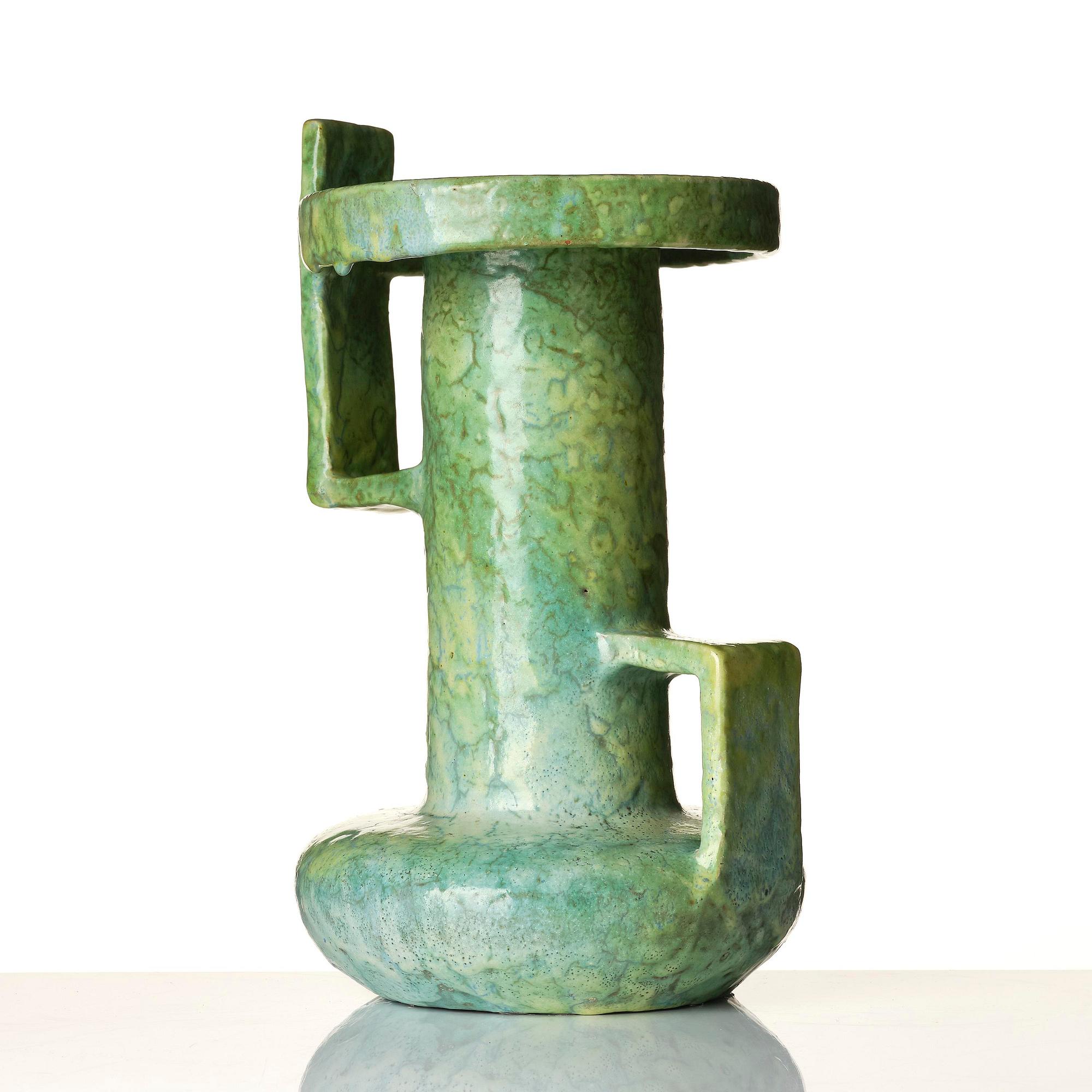 Allan Ebeling, a unique glazed ceramic vase, Torshälla, 1934.