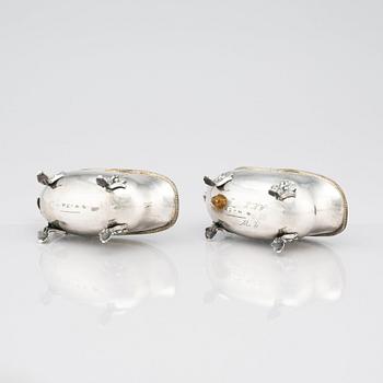 A pair of Swedish Rococo sauce-jugs, mark of Anders Schotte, Uddevalla 1794.