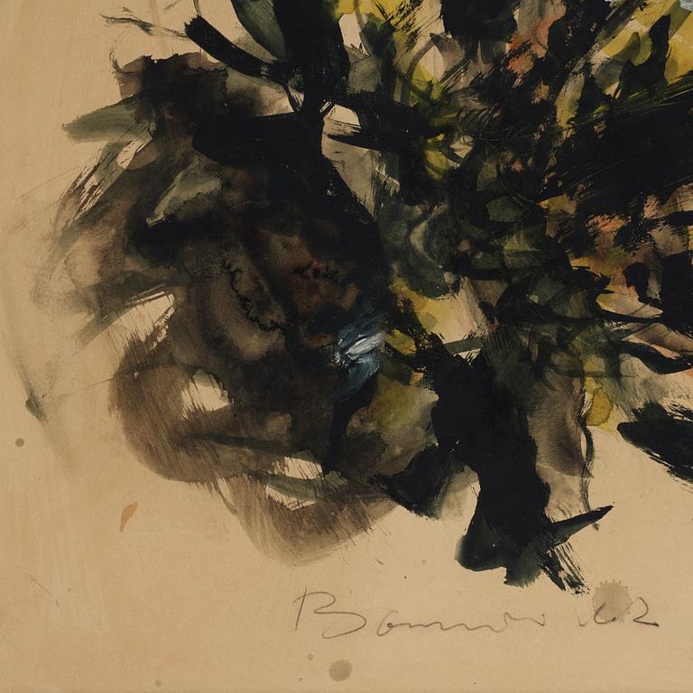 OLLE BONNIÉR, mixed media on paper, signed and dated -62.