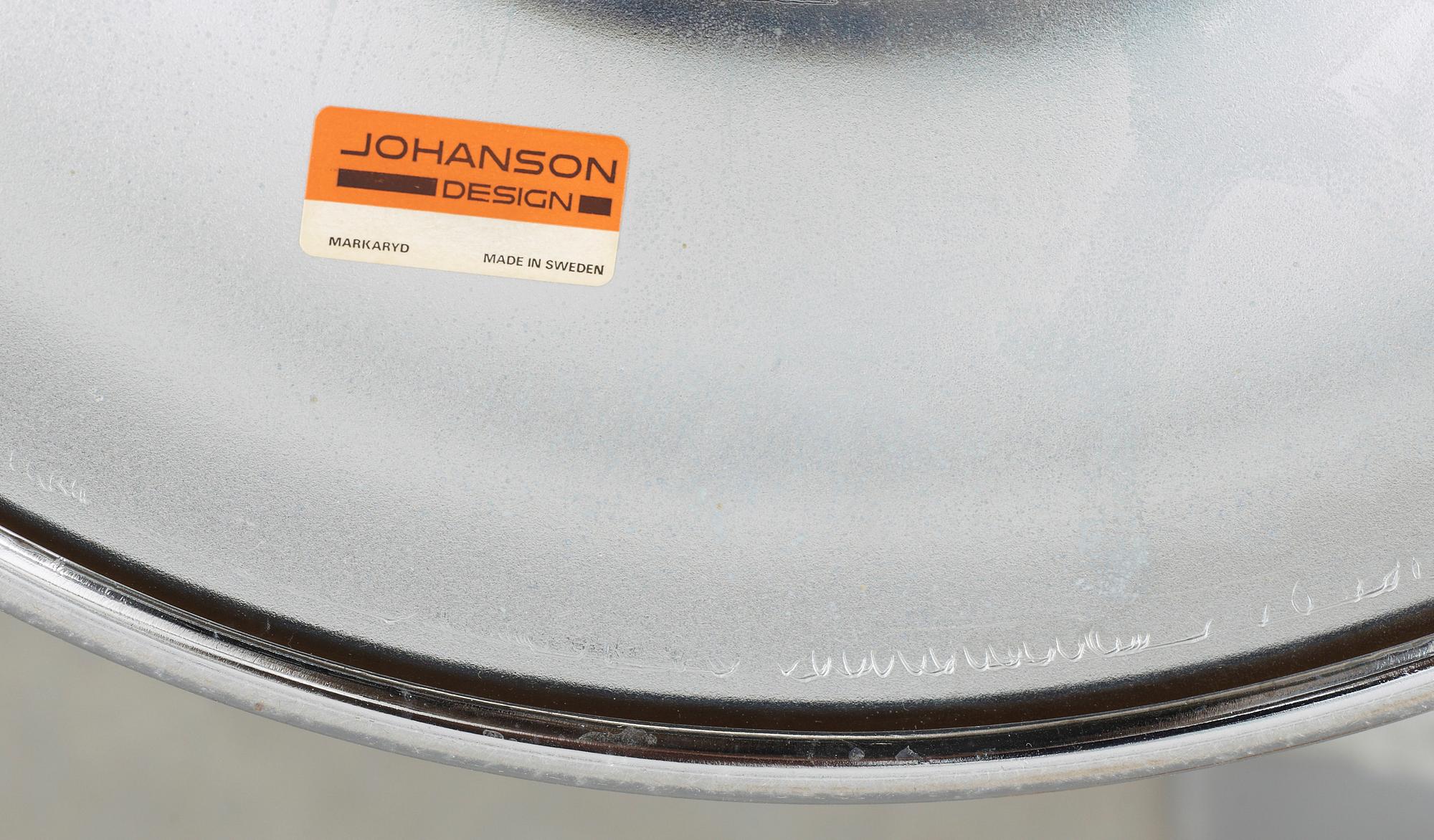 BARSTOLAR, ett par, "Saturnus", Johansson Design, Markaryd, 1970-tal.