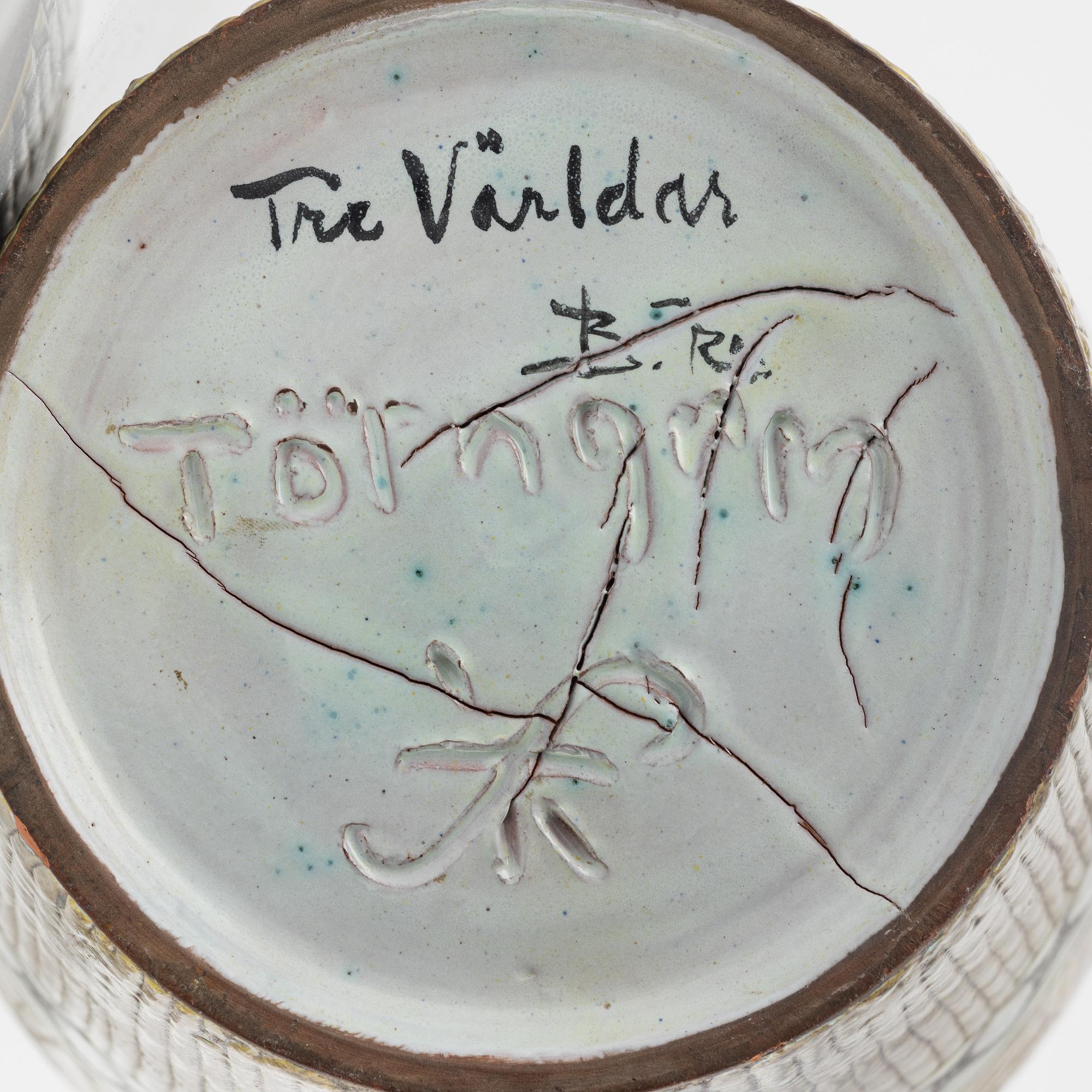 Bonni Rehnkvist, a ceramic vase, Törngrens krukmakeri, Falkenberg.