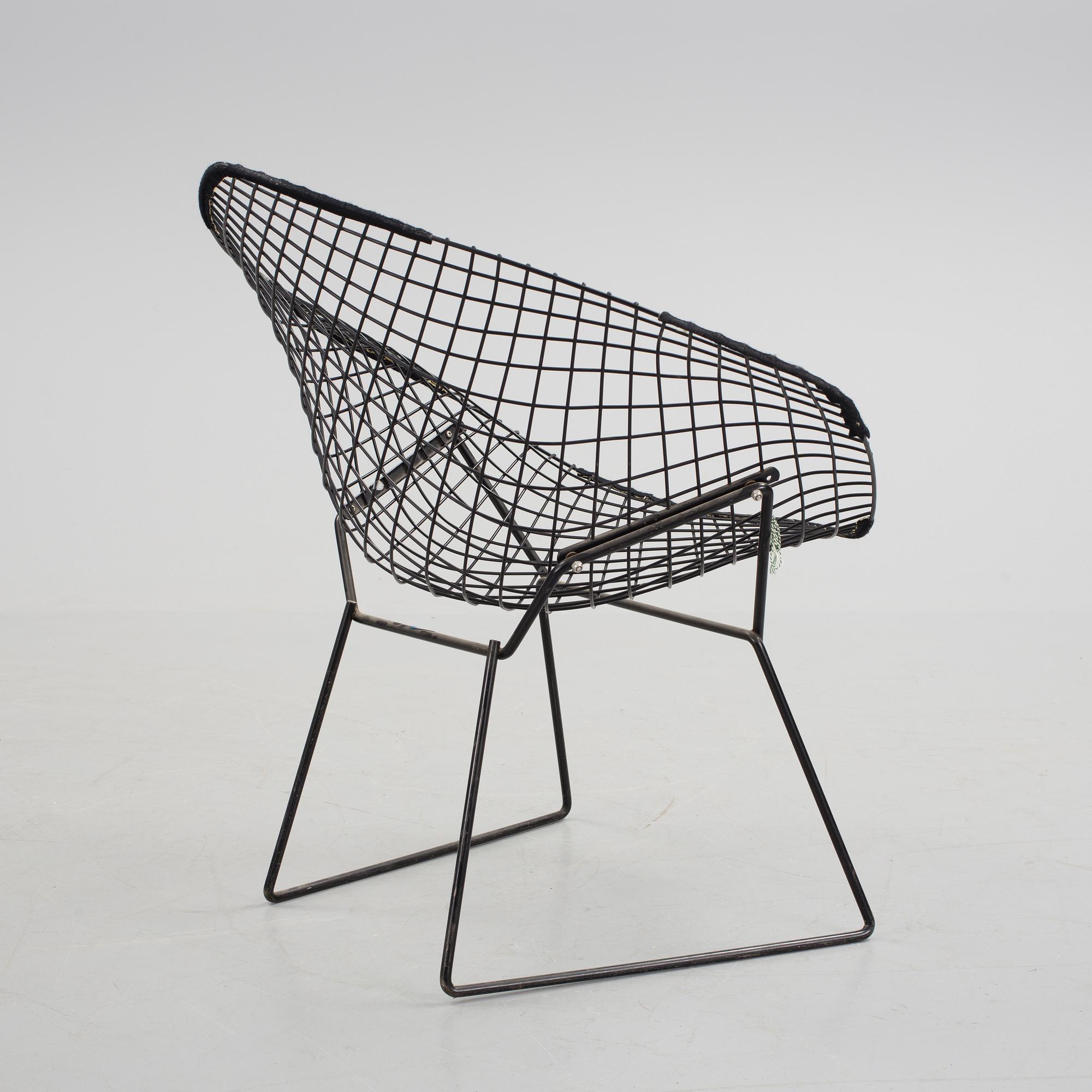 HARRY BERTOIA, fåtölj, "Diamond Chair", 1900-talets tredje kvartal.