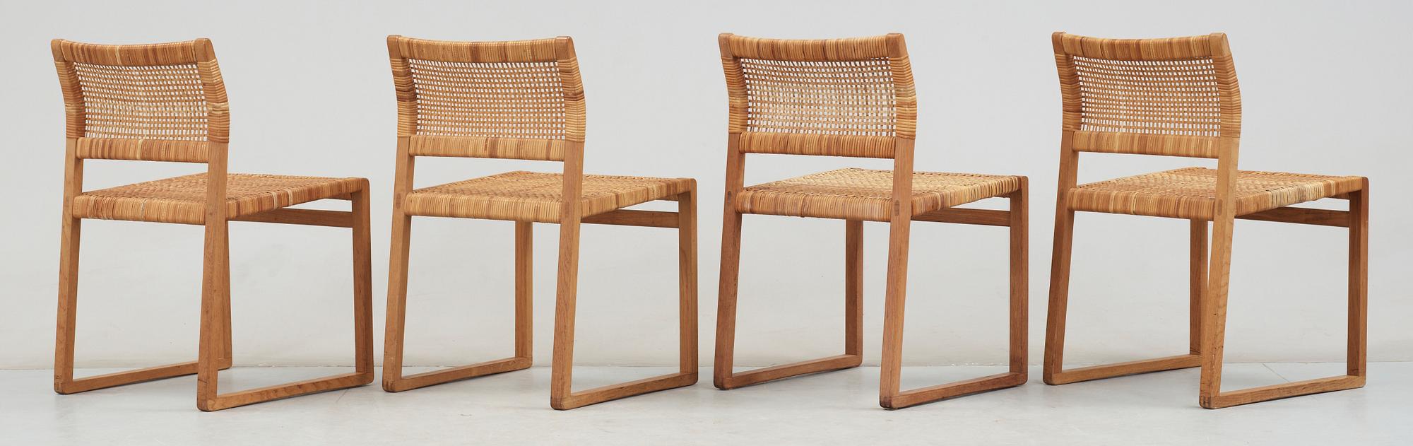 STOLAR, 4 st, "BM61", Börge Mogensen. 1900-tal.