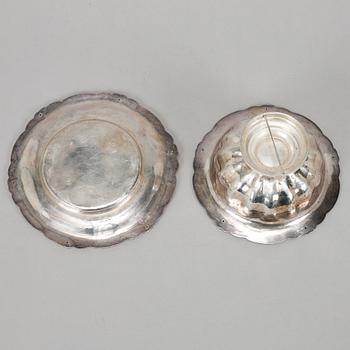 Gustaf Möllenborg, såsskål med fat, silver, Stockholm 1856-57.