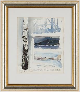Lars Lerin · LARS LERIN, akvarell, signerad, 1983