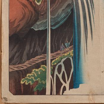 Utagawa Kuniyoshi, A colour woodblock print by Utagawa Ichiyusai Kuniyoshi (1798-1861), after, Japan, 20th century.