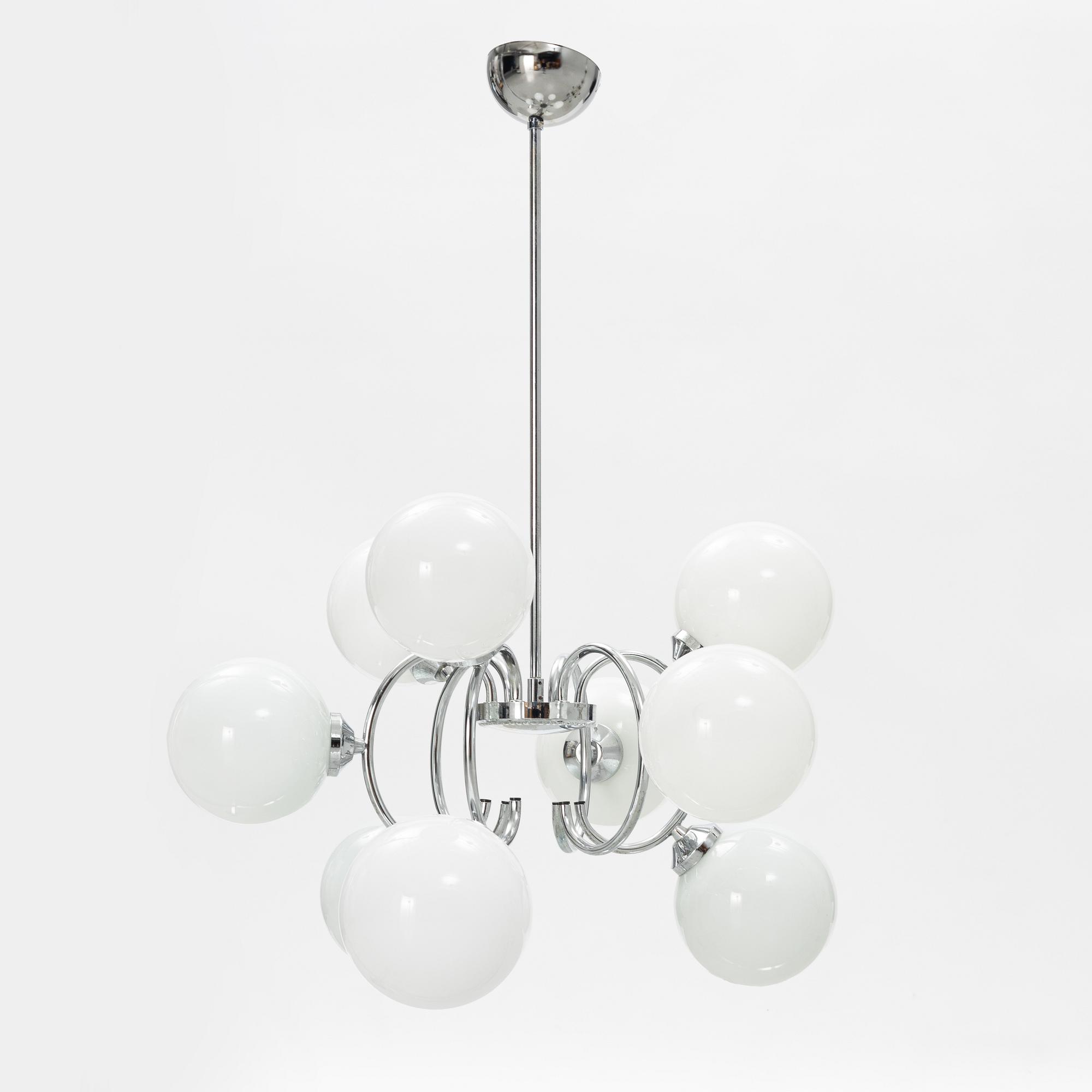 A glass ceiling light, second half of the 20th Century.