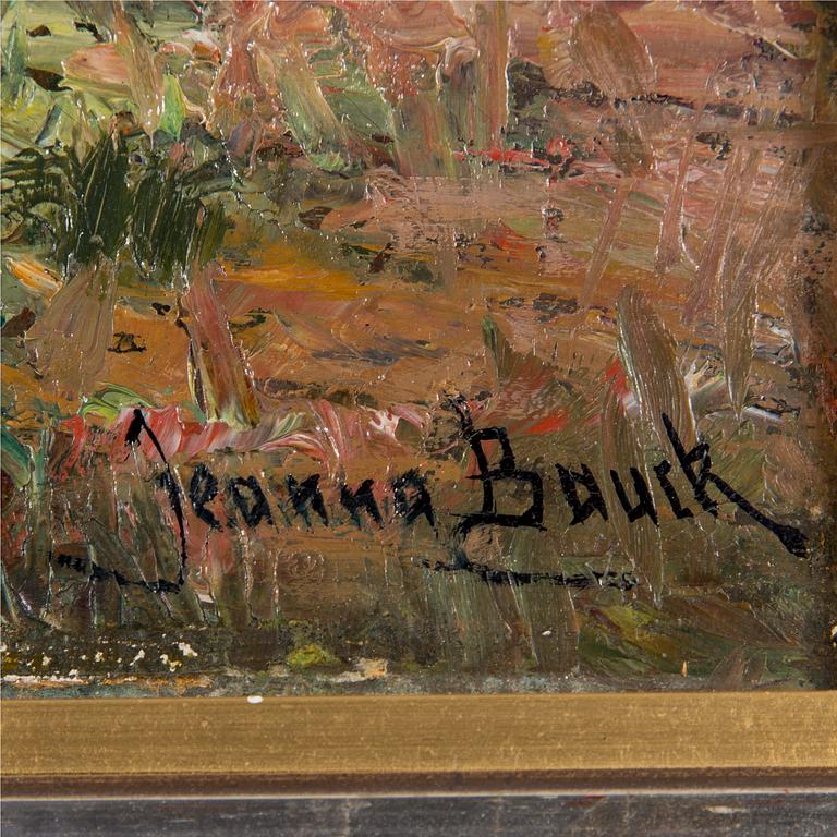 JEANNA MARIA CHARLOTTA BAUCK, oil on canvas, signed.