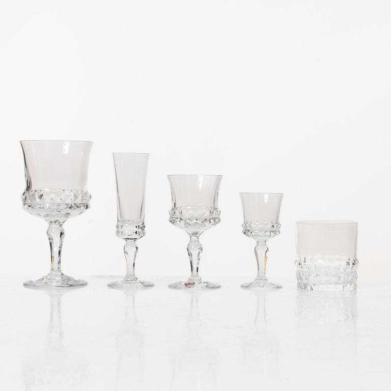 Ingeborg Lundin, a 60-piece glass service, 'Silvia', Orrefors, Sweden.
