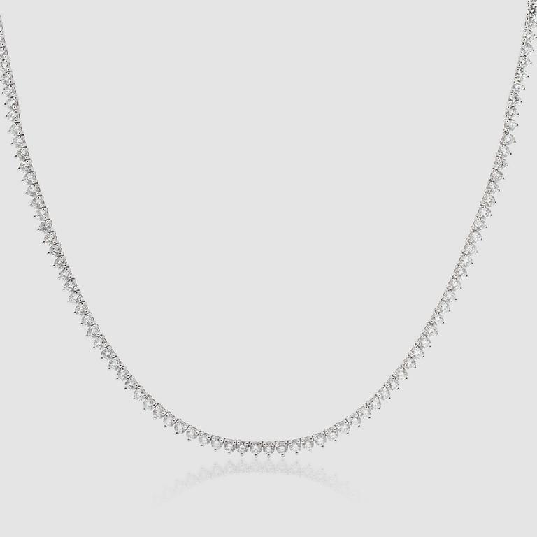 A  brilliant-cut diamond necklace. Total carat weight 22.38 cts.