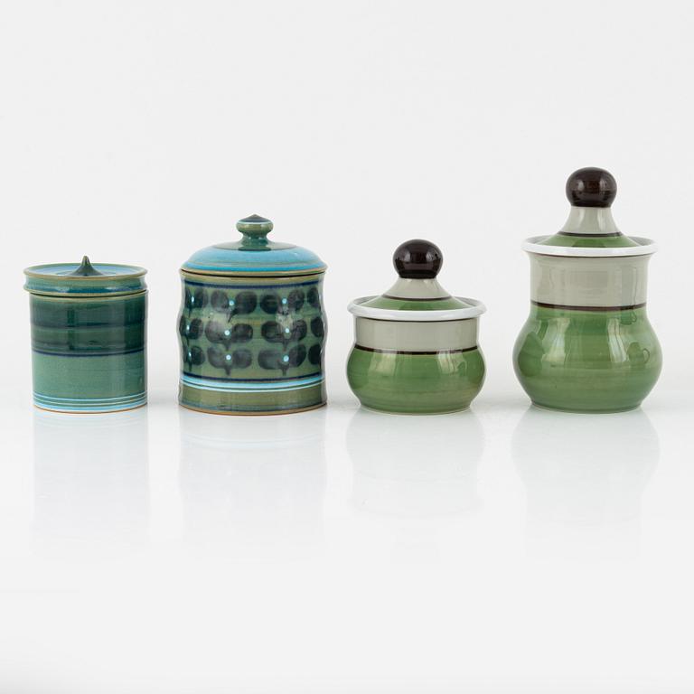 Six pieces of stoneware, Rörstrand, Sweden, latter part of the 20th century.