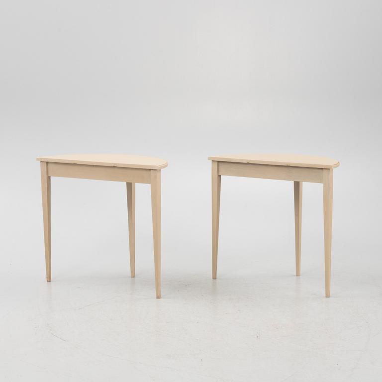 Wall tables, a pair, circa 1900.