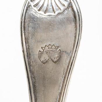 Johan Petter Grönvall, Matskedar, 6 st samt såssked, Stockholm 1826-1827.