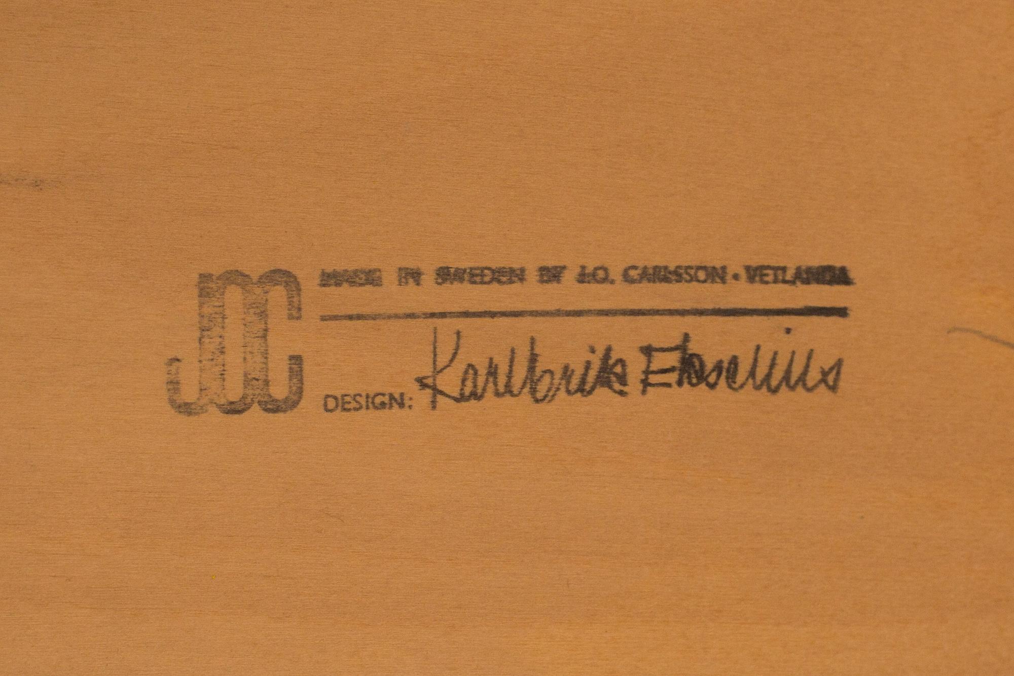 KARMSTOLAR, 5 st, Karl Erik Ekselius för JOC, Vetlanda.