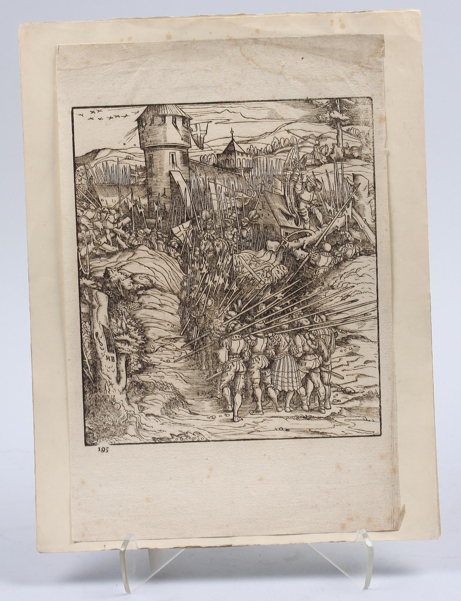 TRÄSNITT, 4 st, Hans Burgmair resp Hans Schäufelein, 1500-tal.