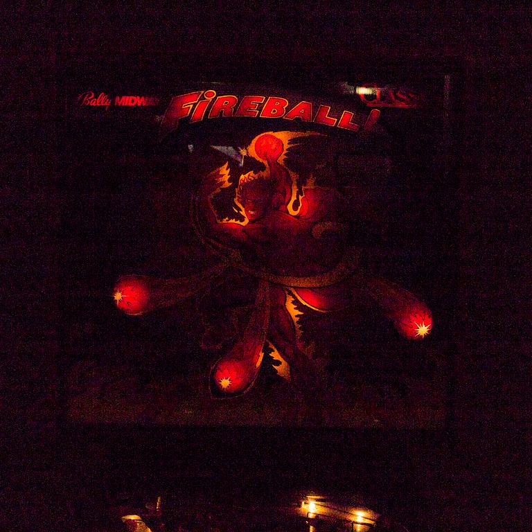 A "Fireball Classic" Bally 1980's pinball machine.