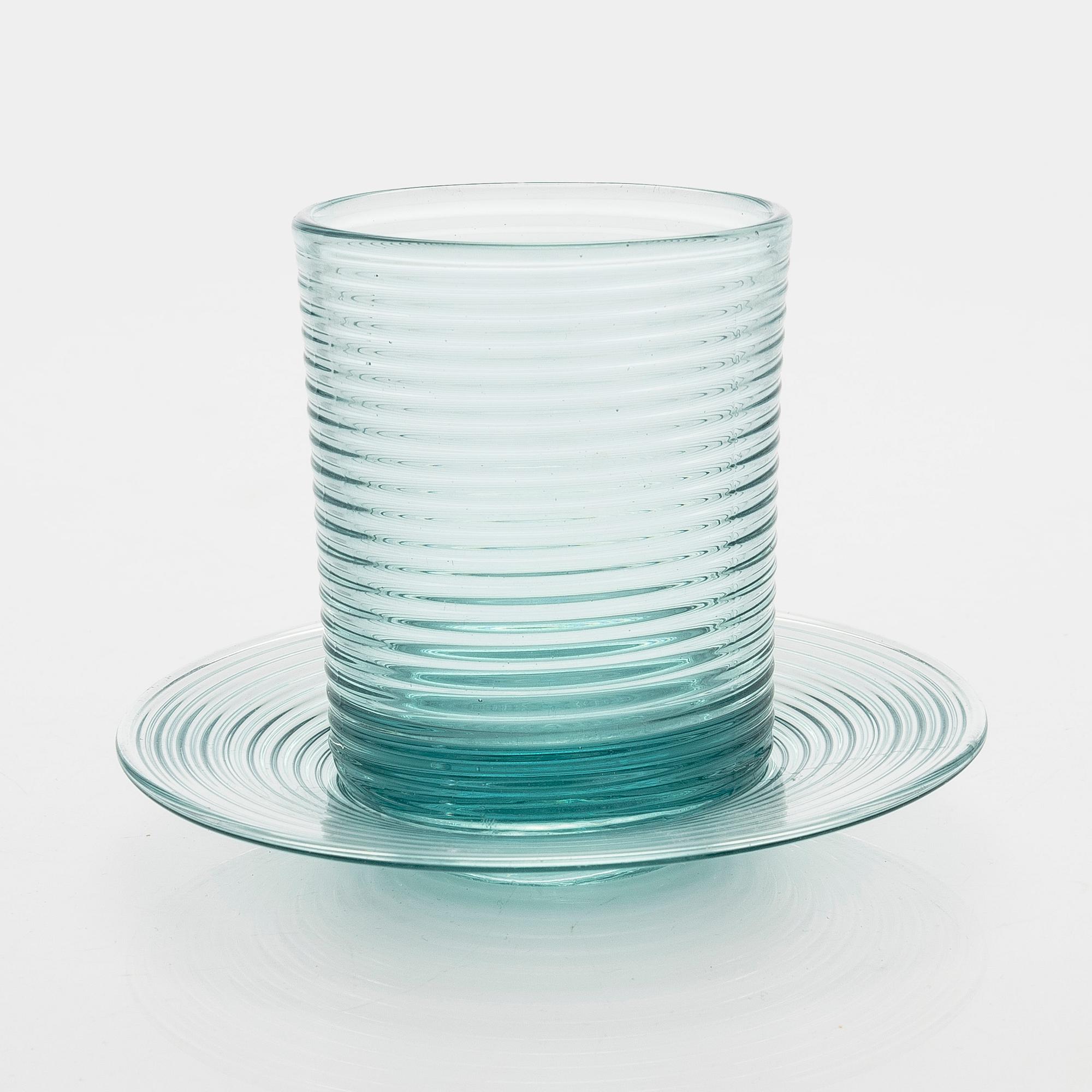Aino Aalto, glass model 4059 and a plate 4147, for Karhula Glassworks, in production 1937-1938.