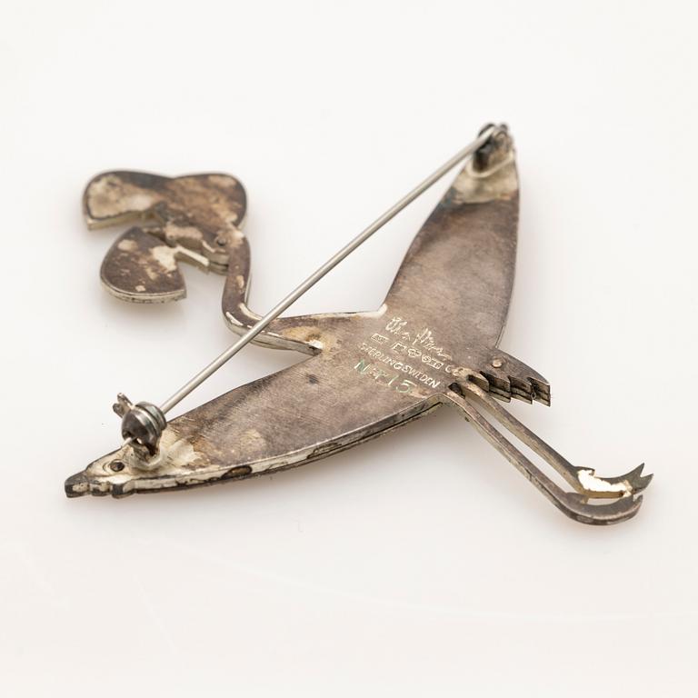 Wiwen Nilsson, Brooch, sterling silver, Lund, 1958.