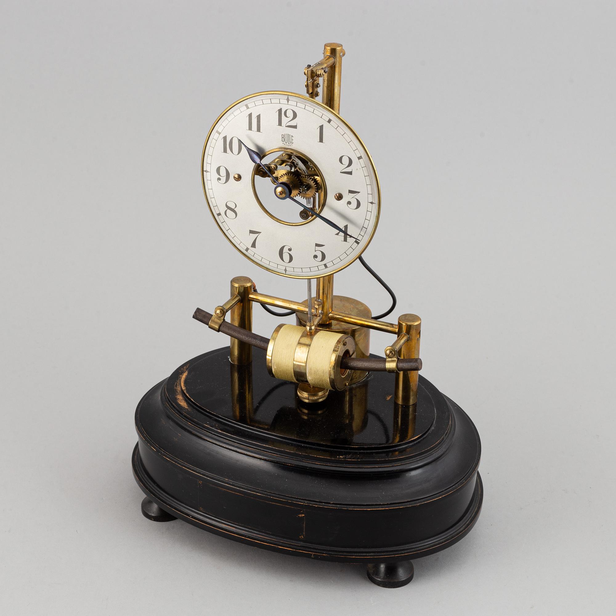 A Bulle patent table clock, circa 1900.
