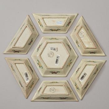 CABARET, sju delar, biskvi. Qing dynastin, Kangxi (1662-1722).