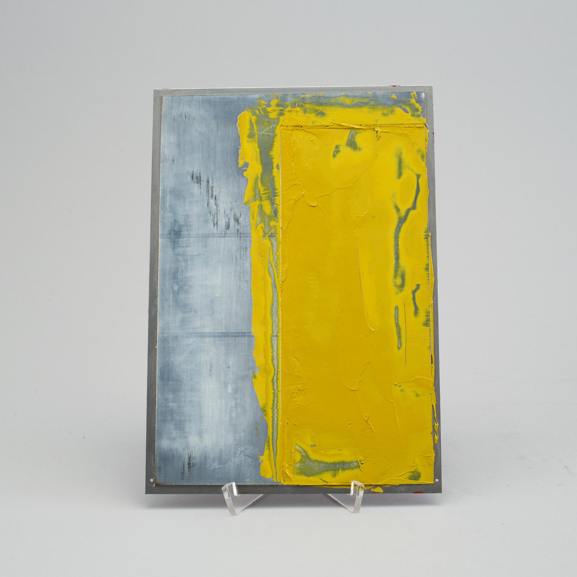 HÅKAN REHNBERG, oil on lead plate, signed, dated 1993 and numbered XIII/XXIX  on verso.