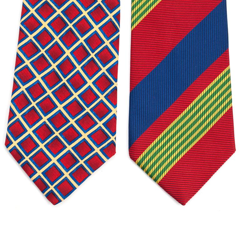 ERMENEGILDO ZEGNA, två stycken slipsar.
