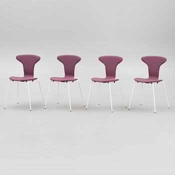 Arne Jacobsen, four 'Munkegaard' chairs, Howe.