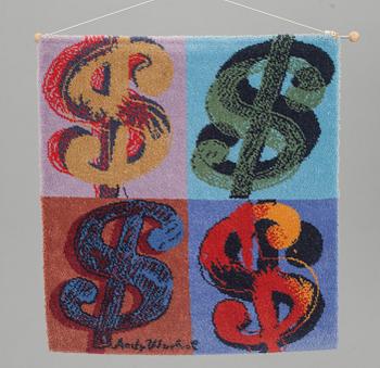 ANDY WARHOL, efter, matta/väggtextil, tuftad, ca 88 x 81 cm.