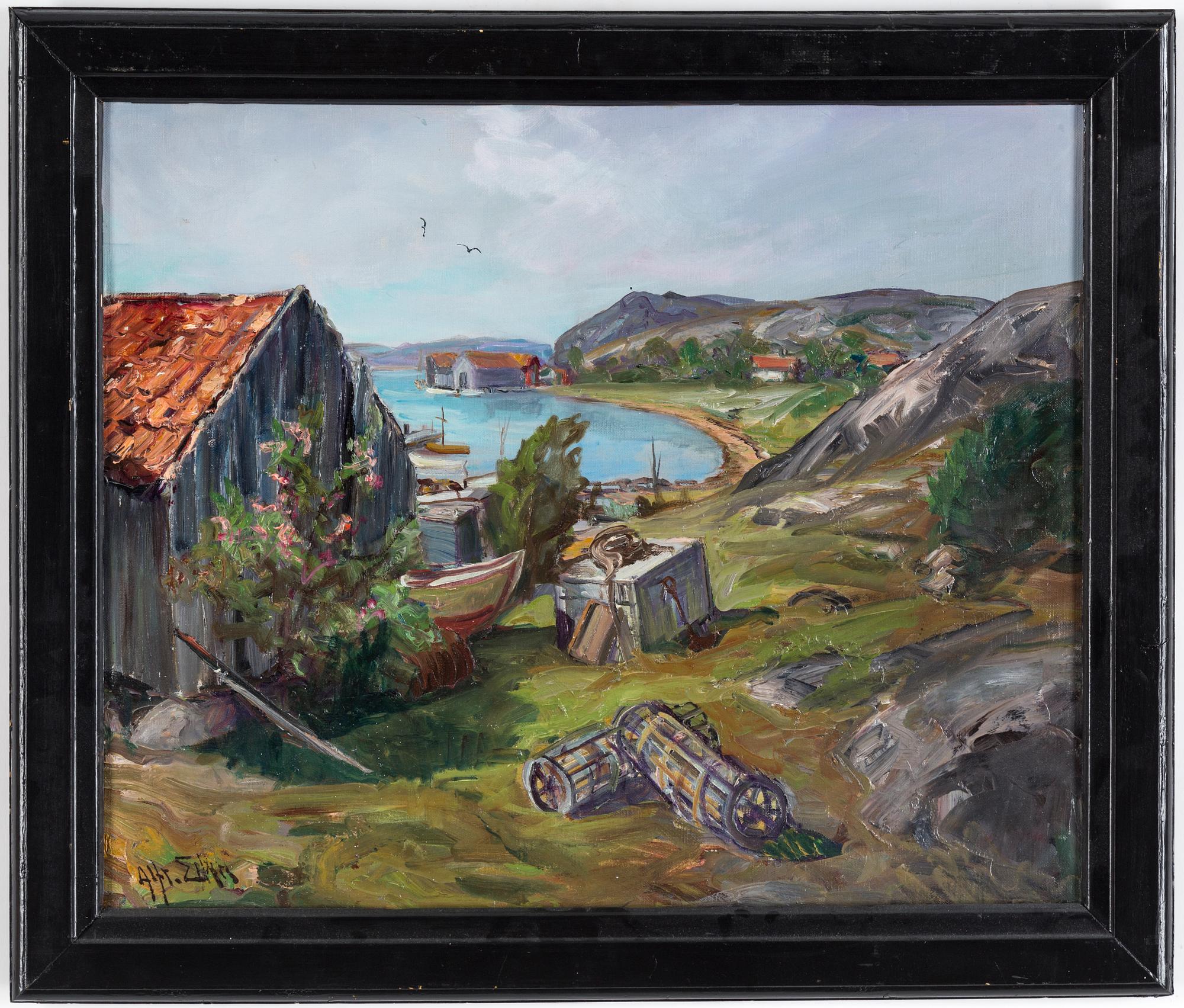 ALFRED EIKRI, oil on canvas, signed.