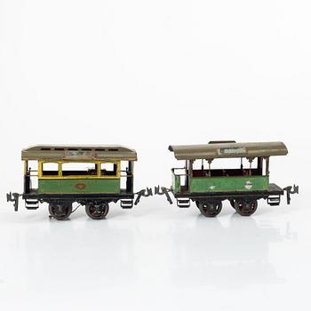 Carette, locomotive with two carriages, scale 1, Germany, before 1917.