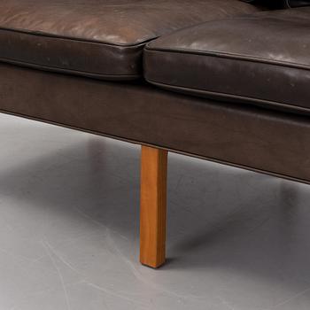 BØRGE MOGENSEN, a leather upholstered sofa model 2214 from Fredericia Furniture, 21st Century.