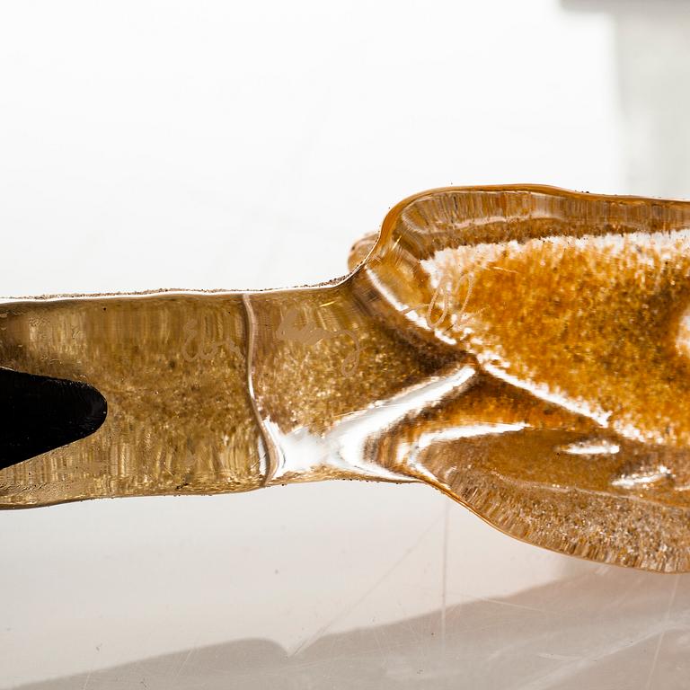 Two glass sculptures by EVA ULLBERG, signed and dated -02.