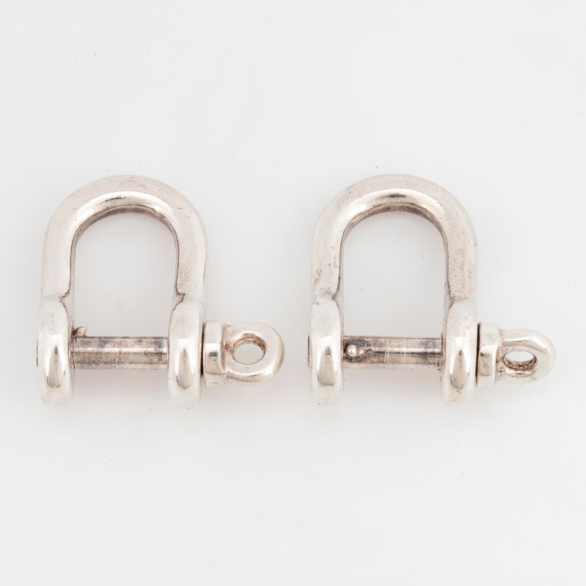 Ole Lynggaard a pair of silver cufflinks "Schackel".