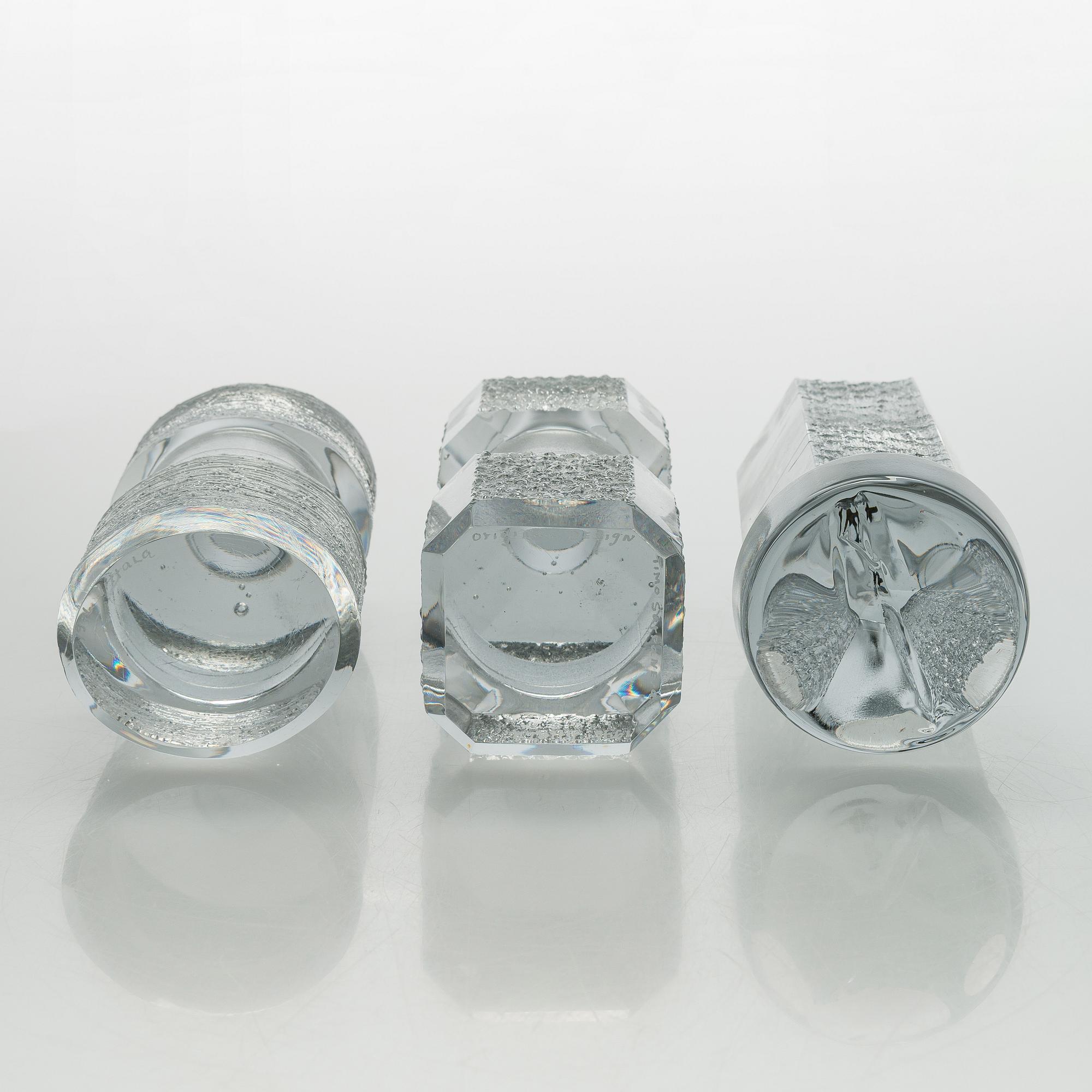 Timo Sarpaneva, prototyper, 6 st, signerade Original Design Timo Sarpaneva 1976 Iittala.